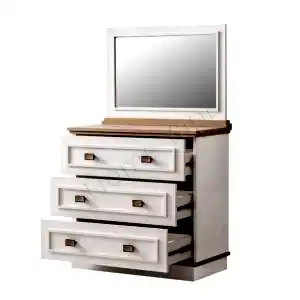 Şifonyer Komodin 3 Çekmeceli Aynalı resim 3