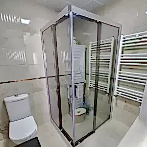 Duşakabin 6 mm Tamperli Gümüş 100×100 cm resim 1