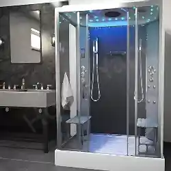 Duşakabin 6mm Tamperli Gümüş 100×100 cm resim 1