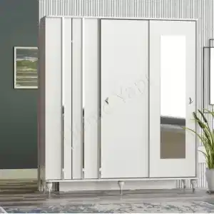 Sürgü Kapak Aynalı Vestiyer Portmanto resim 1