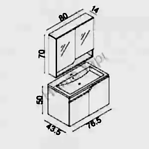 Banyo Dolabı 80 cm Alvit Napoli Beyaz Full Mdf resim 4