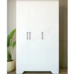 Gardrop Elbise Dolabı 3 Kapaklı 2 Çekmeceli Beyaz resim 1