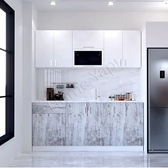 Mutfak Dolabı 200 cm Makinasız Karbeyaz