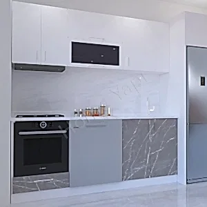 Mutfak Dolabı 200 cm Venedik Tezgah Dahildir resim 1