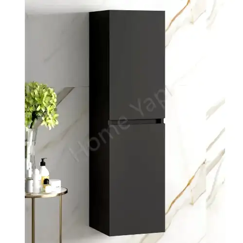 Banyo Boy Dolabı Antrasit Kulpsuz 35 cm Full Mdf