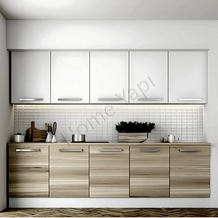 Mutfak Dolabı 250 cm Full Mdf Tezgah Dahildir