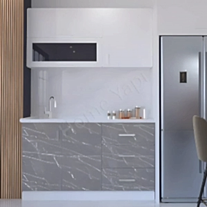 Mutfak Dolabı 150 cm Hazır Venedik Tezgah Dahil resim 1