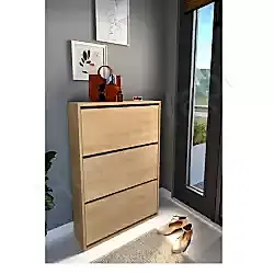 Ayakkabılık Duvara Monte 3 Kapaklı resim 1