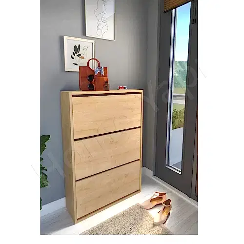 Ayakkabılık Duvara Monte 3 Kapaklı