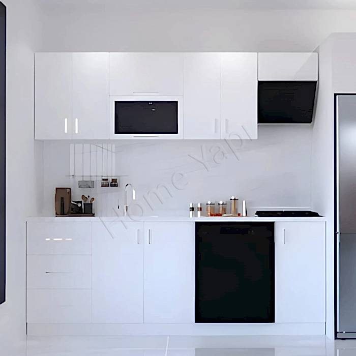 Mutfak Dolabı 230 cm Beyaz Tezgah Dahildir