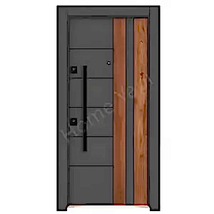 Çelik Kapı Antrasit Saruhan 417 resim 1