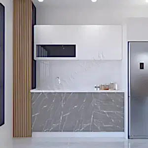 Mutfak Dolabı 180 cm Hazır Venedik Tezgah Dahil resim 1