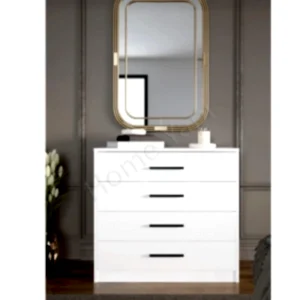 Şifonyer 4 Çekmeceli Komodin Aynalı Bebek Odası resim 1