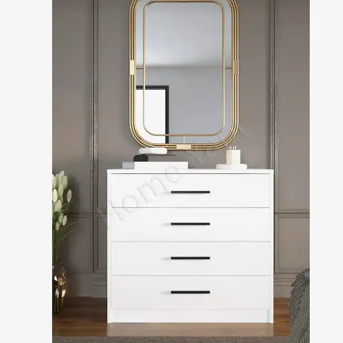 Şifonyer 4 Çekmeceli Komodin Aynalı Bebek Odası