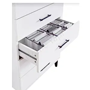 Şifonyer 5 Çekmeceli Beyaz Yatak Odası Bebek Odası resim 3