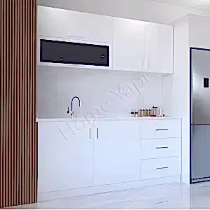 Mutfak Dolabı 180 cm Hazır Beyaz Tezgah Dahil resim 2