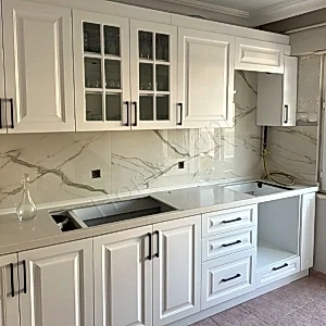 Mutfak Dolabı 250 cm Balon Kapak Tezgah Dahil resim 1