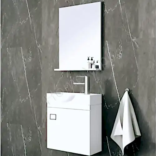 Banyo Dolabı 38 cm Mini Mdf Lavabo Dahil