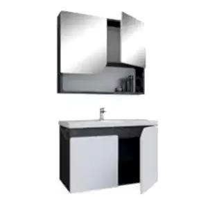 Banyo Dolabı 80 cm Alvit Napoli Beyaz Full Mdf resim 2