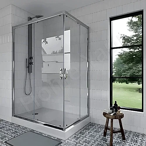 Duşakabin 6 mm Tamperli Gümüş 90 90