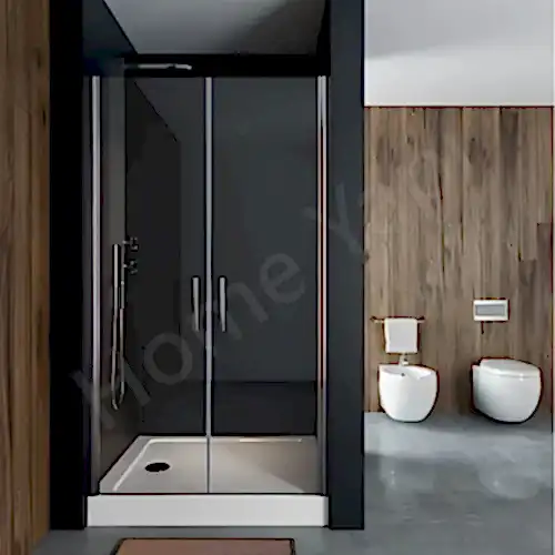 Duşakabin 6mm Tamperli Antrasit 100×100 Düz