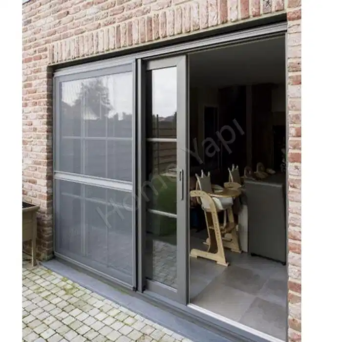 Sürgülü Antrasit Pileli Sineklikli