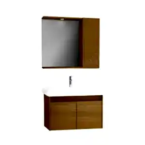 Banyo Dolabı 80 cm Alvit Full Mdf Lavabo Dahil resim 1