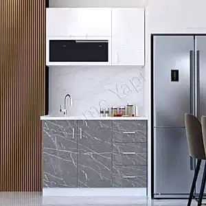 Mutfak Dolabı 120 cm Hazır Venedik Tezgah Dahil resim 1