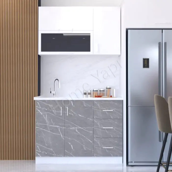 Mutfak Dolabı 120 cm Hazır Venedik Tezgah Dahil