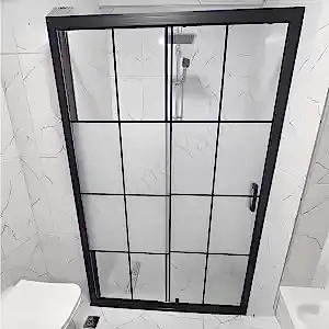 Duşakabin 6 mm Tamperli 130 cm Düz Antrasit Kumlu resim 1