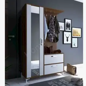 4 Kapaklı Kahve Vestiyer Portmanyo Ayakkabılık resim 1