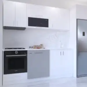 Mutfak Dolabı 200 cm Beyaz Tezgah Dahildir resim 2