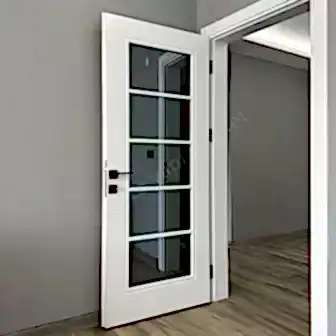 Melamin Kapı Tam Camlı Çıtalı Aksesuar Dahil resim 1