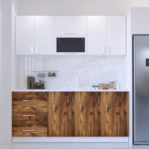 Mutfak Dolabı 200 cm Makinasız Kahve Tezgah Dahil resim 2