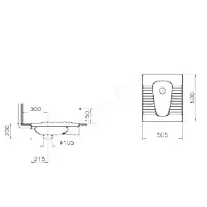 Tuvalet Taşı 50×60 cm Çevre Yıkamalı resim 3