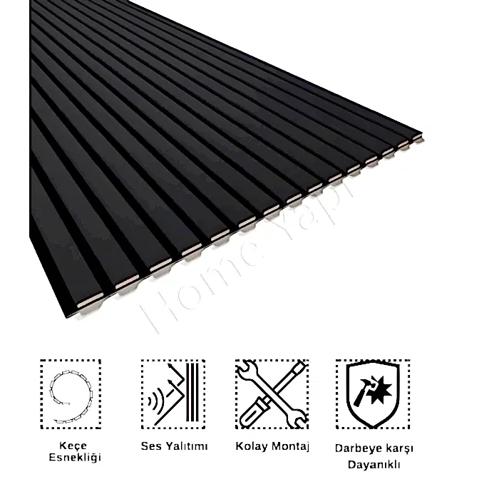 Akustik Duvar Paneli Antrasit