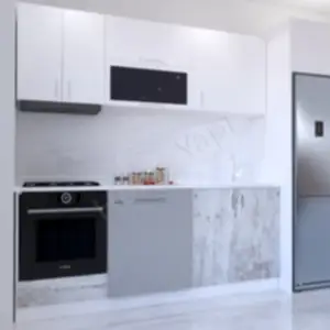 Mutfak Dolabı 200 cm Karbeyaz Tezgah Dahildir resim 2