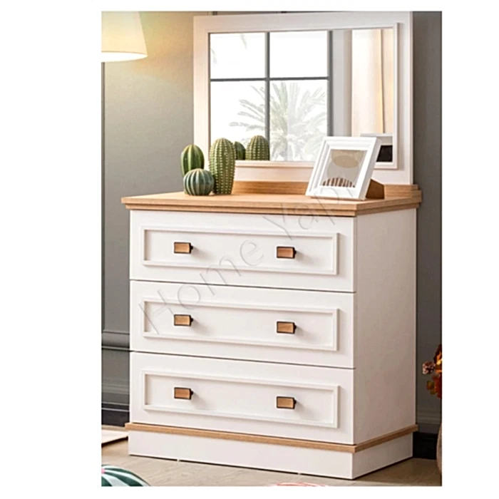 Şifonyer Komodin 3 Çekmeceli Aynalı