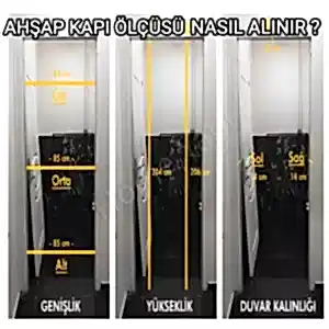 Melamin Kapı Tam Camlı+Aksesuar Dahil resim 4