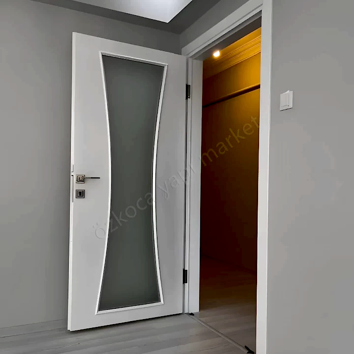 Amerikan Panel Kapı Kum Saati Tam Camlı