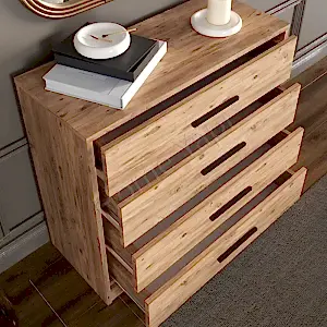 Şifonyer 4 Çekmeceli Kahfe 84 cm resim 2