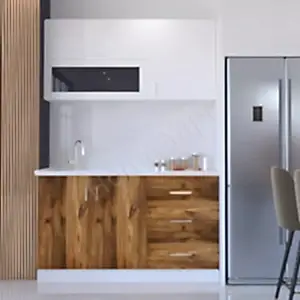 Mutfak Dolabı 150 cm Hazır Kahve Tezgah Dahil resim 1