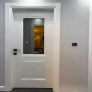 Melamin Kapı 2 Göbekli Yarım Camlı +Aksesuar Dahil resim 1