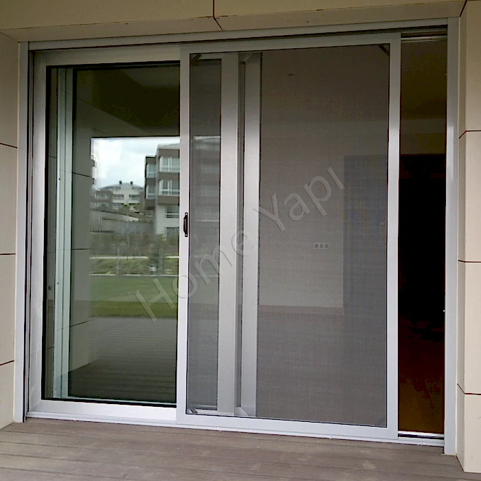 Sürgülü Beyaz Pileli Sineklikli