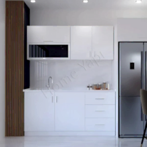 Mutfak Dolabı 180 cm Hazır Beyaz Tezgah Dahil resim 1