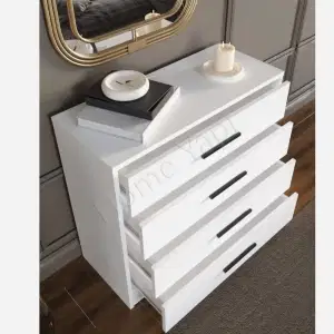 Şifonyer 4 Çekmeceli Komodin Aynalı Bebek Odası resim 2