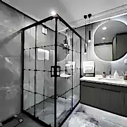 Duşakabin 6mm Tamperli Antrasit 90×90 cm resim 1