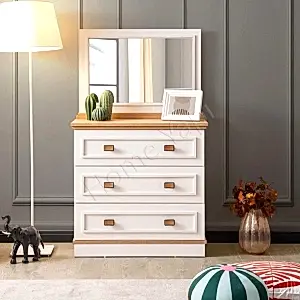 Şifonyer Komodin 3 Çekmeceli Aynalı resim 4